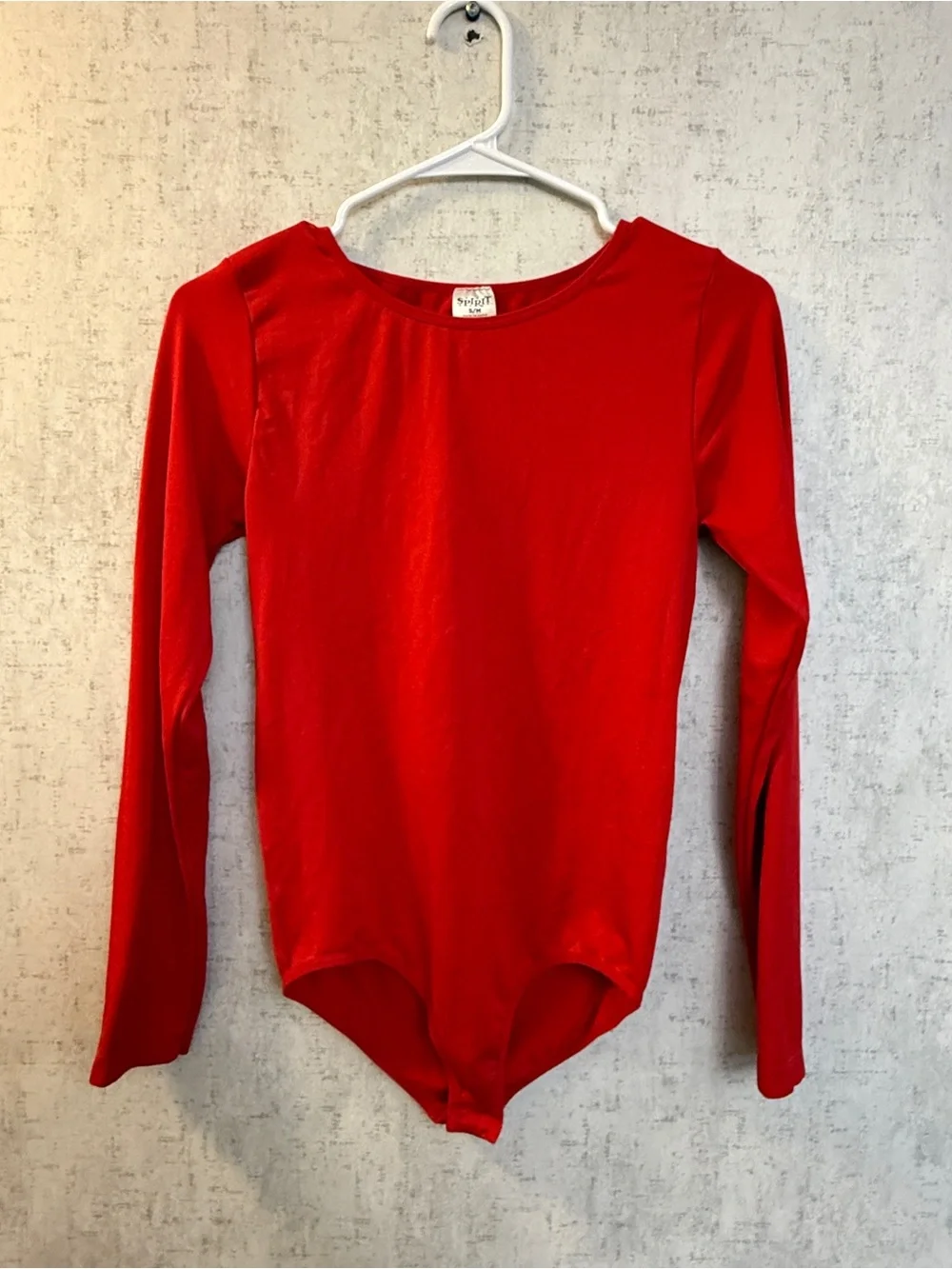 Spirit Bright Red Long Sleeve womens One-Piece Bodysuit